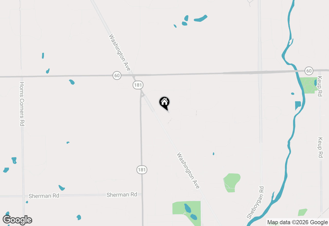 Map of W72N1170 Augusta Ln, Cedarburg, WI 53012