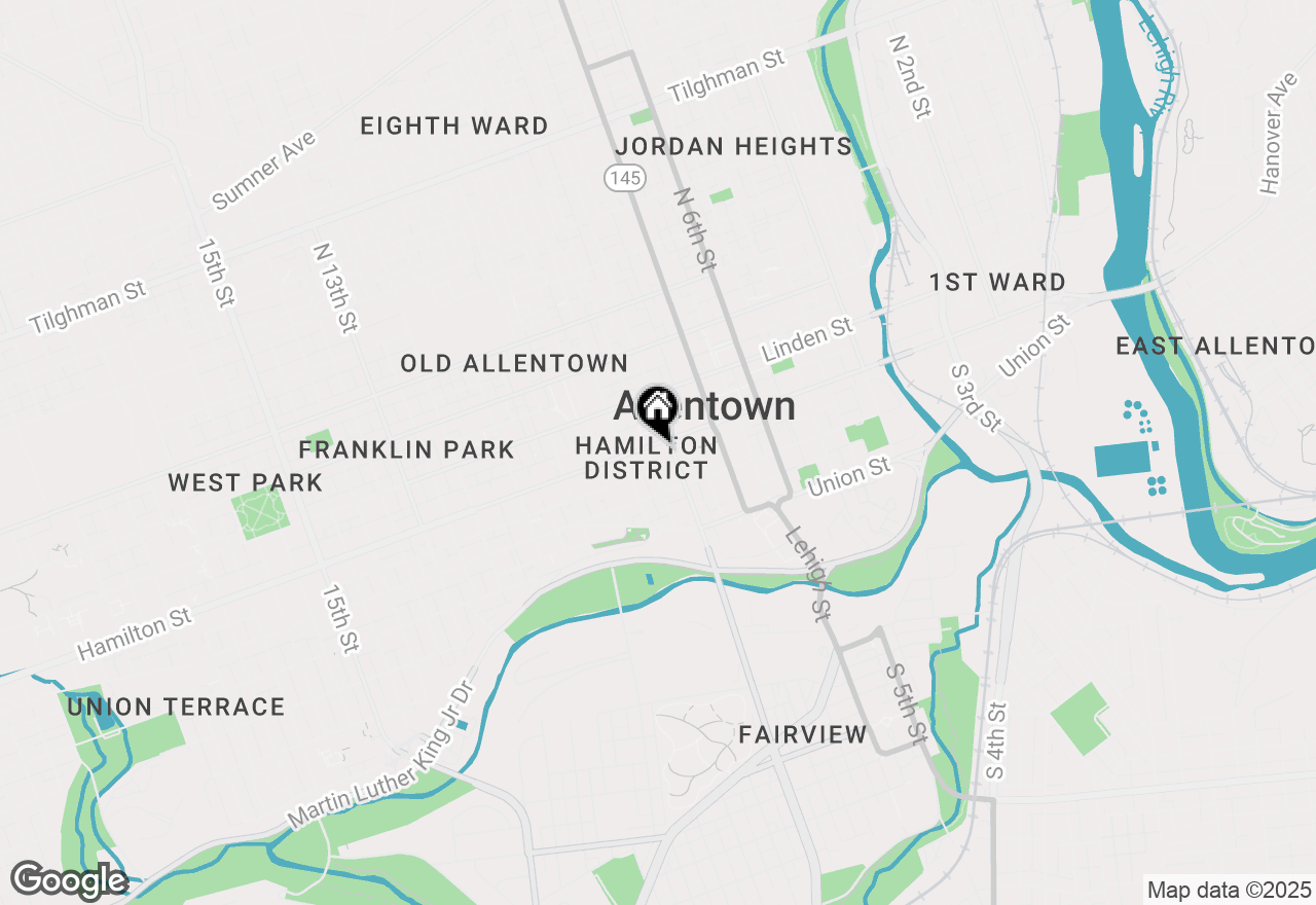 Map of 812 W Hamilton Street, Allentown, PA 18101