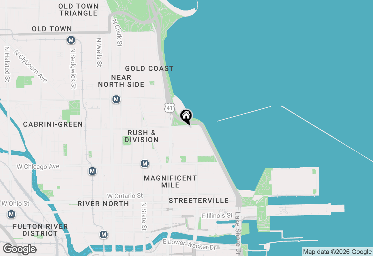 Map of 199 E Lake Shore Drive #10W, Chicago, IL 60611