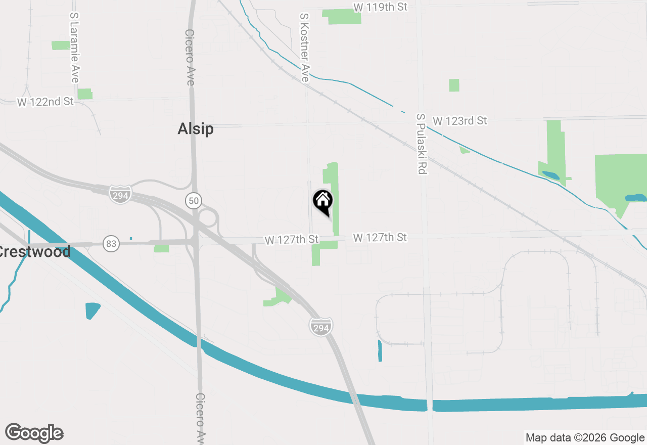 Map of 4326 W Emerald Way Street, Alsip, IL 60803