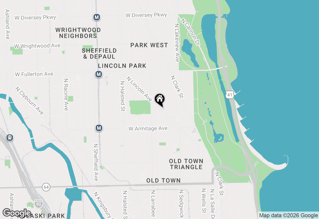 Map of 2122 N Lincoln Avenue #A1, Chicago, IL 60614