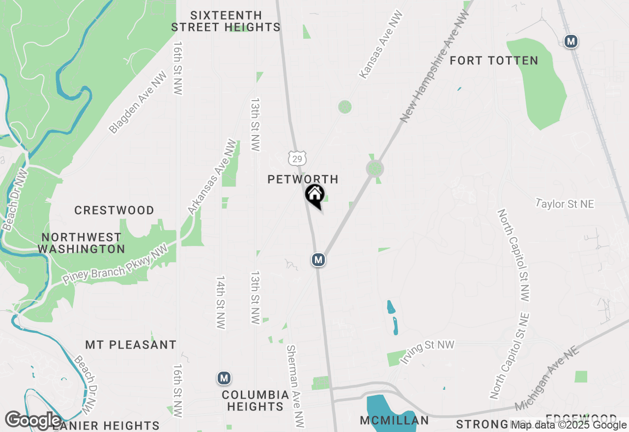 Map of 837 Shepherd Street Nw #1, Washington, DC 20011