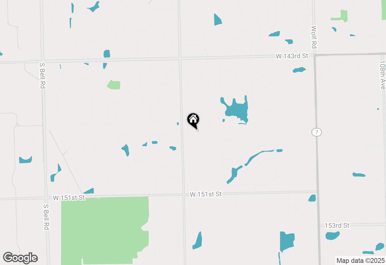 Map of 14741 Sprucecreek Lane, Orland Park, IL 60467