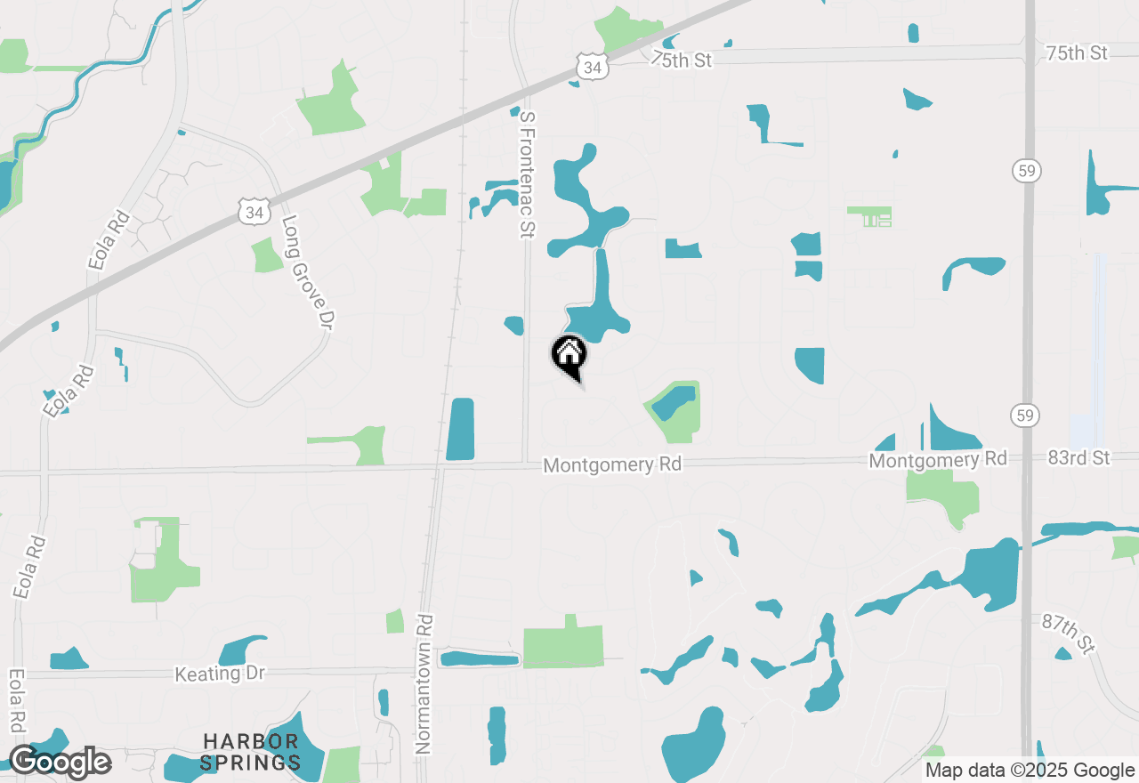 Map of 3437 Charlemaine Drive, Aurora, IL 60504