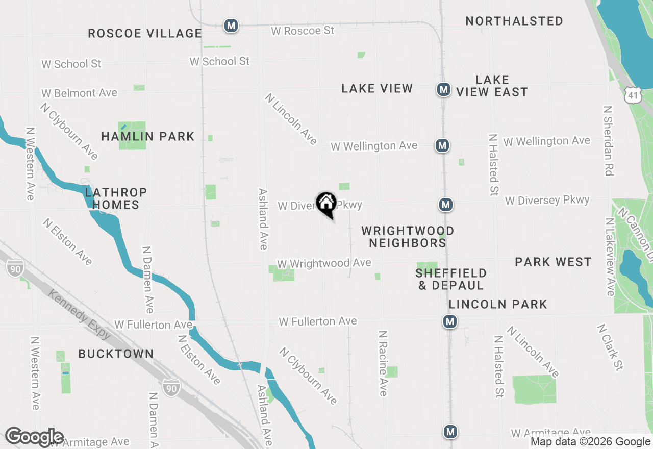Map of 2717 N Southport Avenue #1N, Chicago, IL 60614