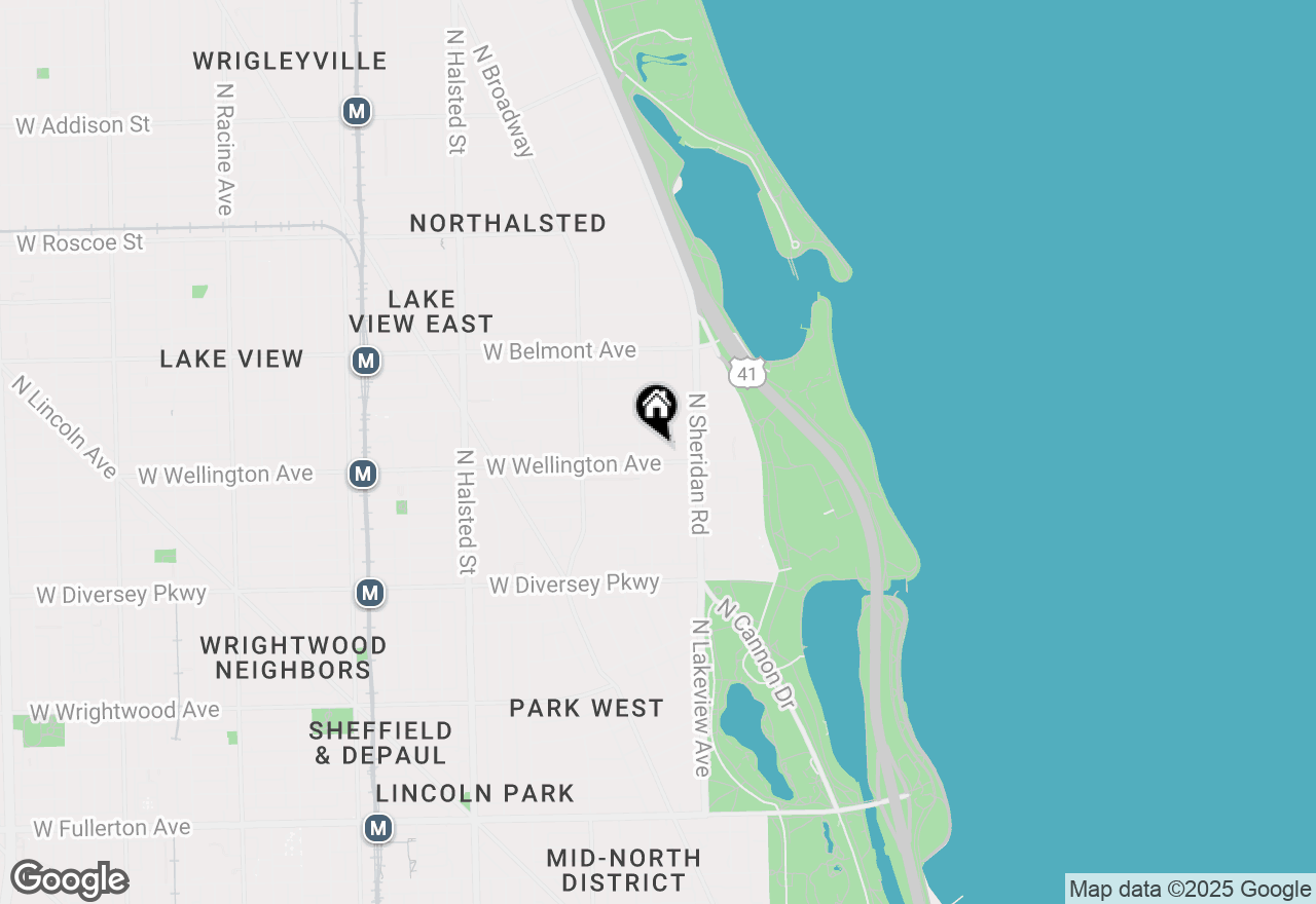 Map of 442 W Wellington #8W, Chicago, IL 60657