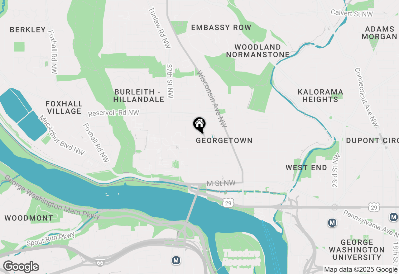 Map of 1545 35th Street Nw, Washington, DC 20007