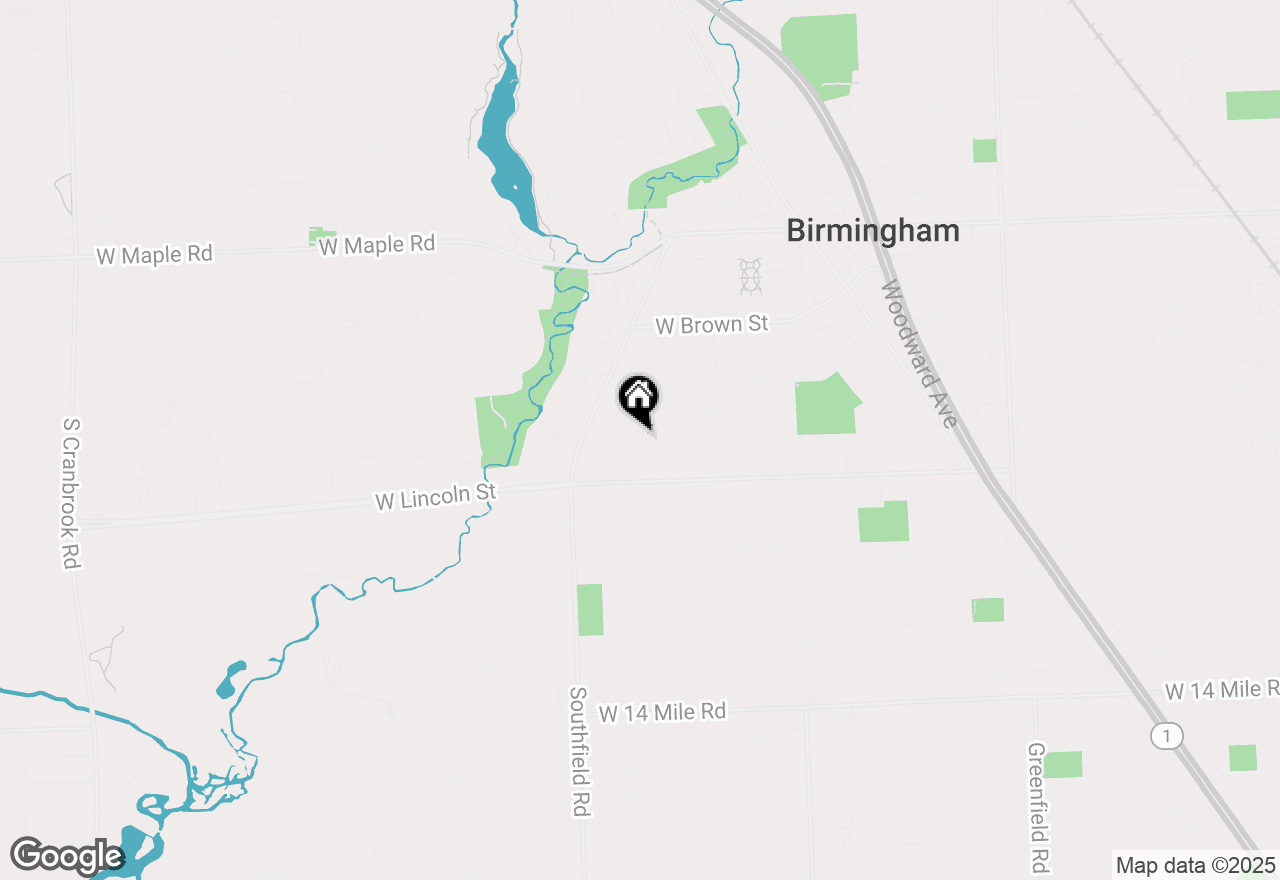 Map of 650 Wallace Street, Birmingham, MI 48009