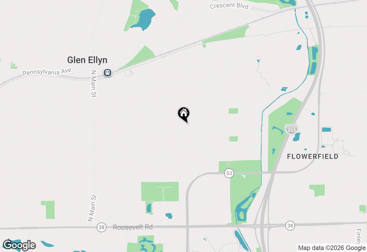 Map of 304 Bryant Avenue, Glen Ellyn, IL 60137