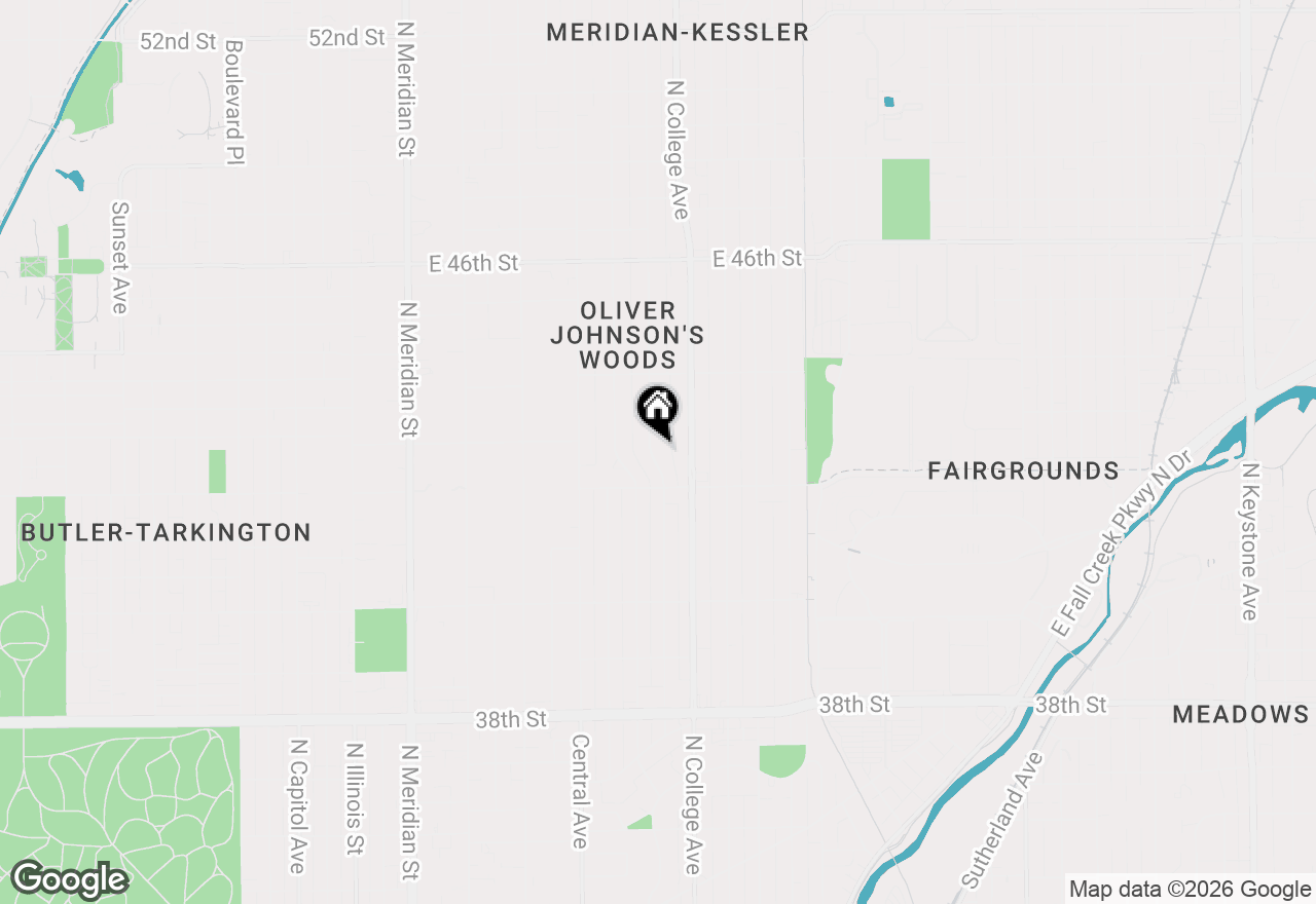 Map of 4231 Broadway Street, Indianapolis, IN 46205