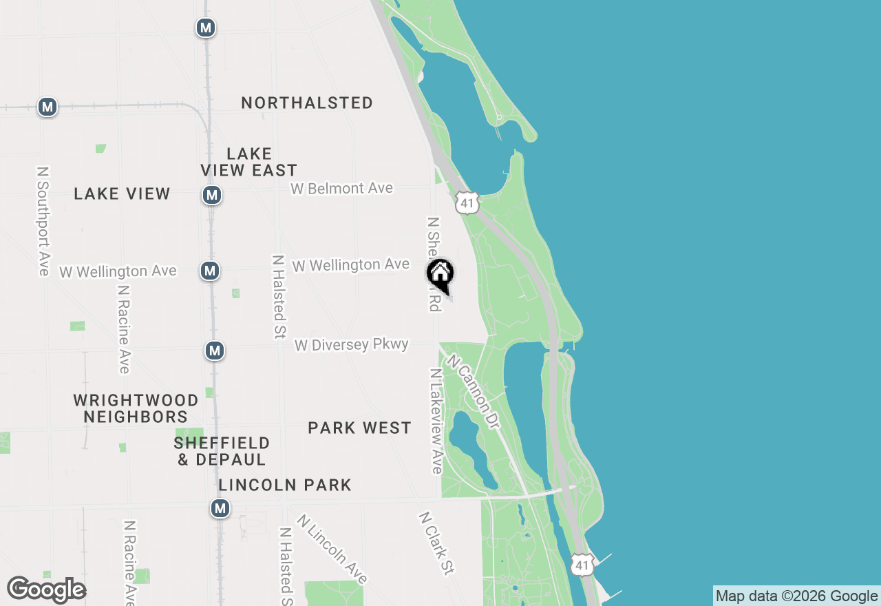 Map of 2909 N Sheridan Road #703, Chicago, IL 60657