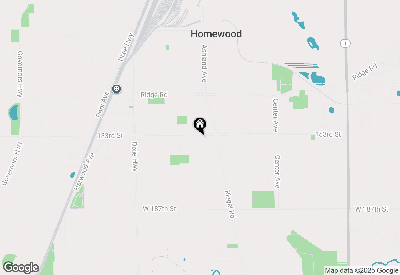 Map of 1617 183rd Street, Homewood, IL 60430