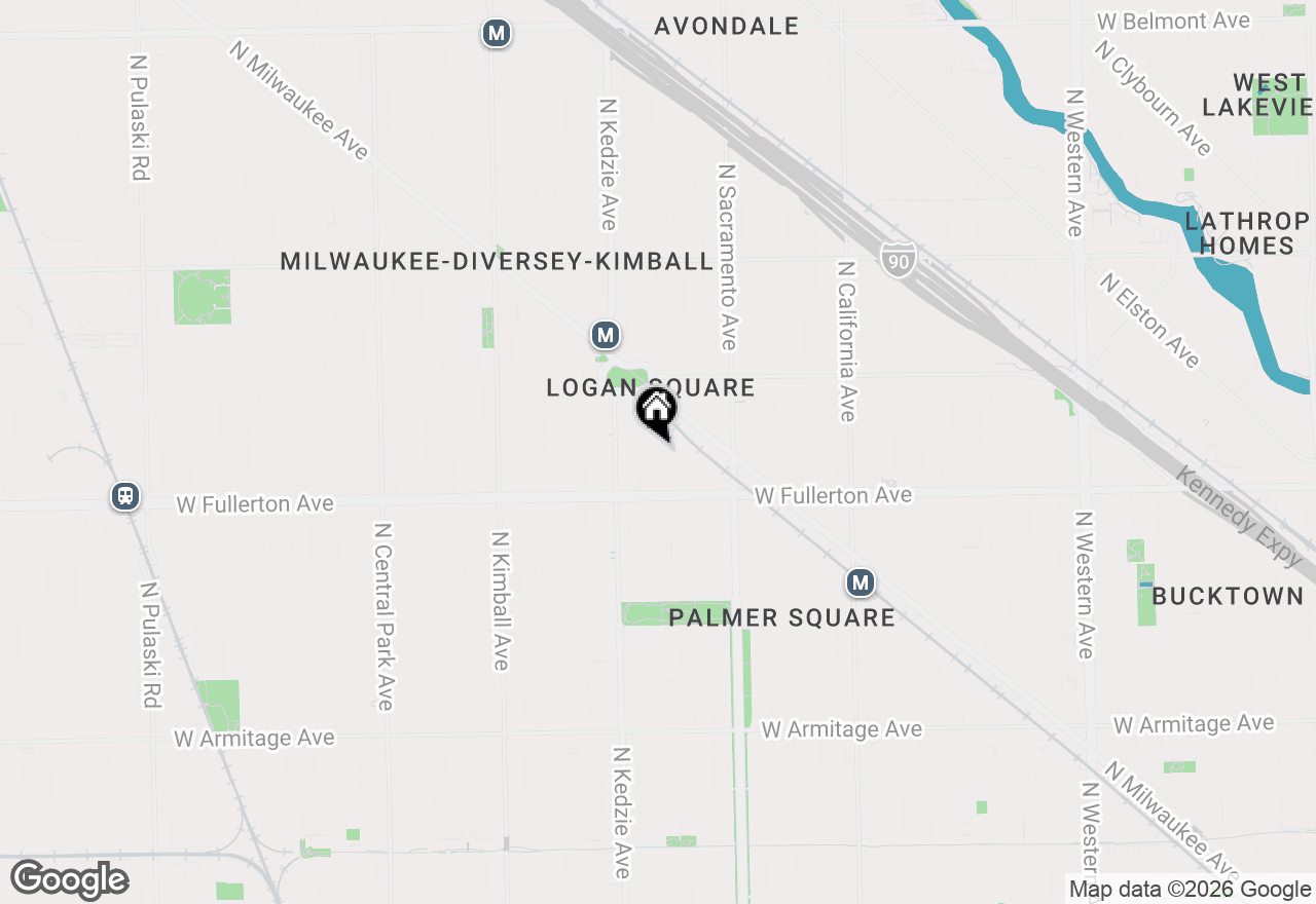 Map of 2451 N Albany Avenue #1, Chicago, IL 60647