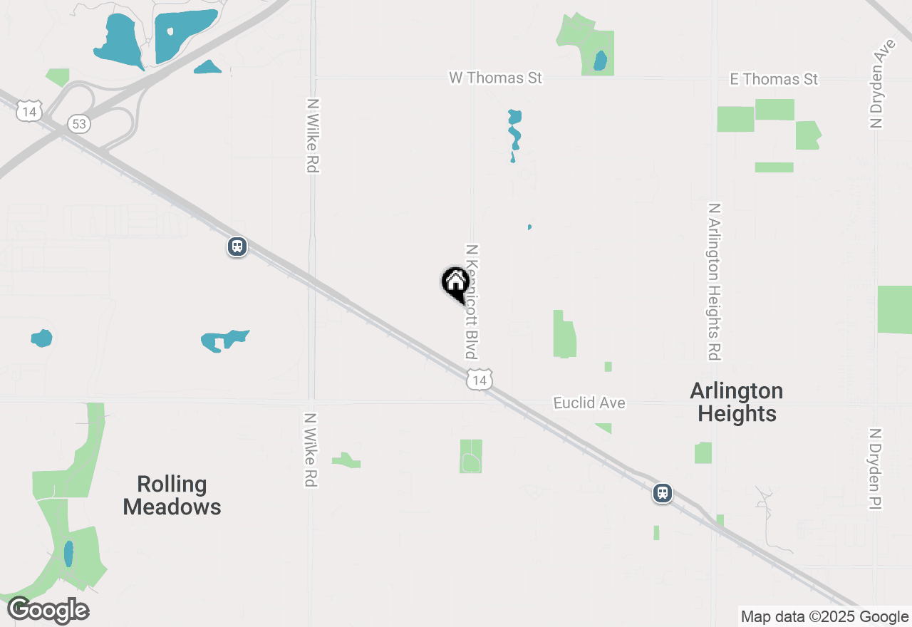 Map of 817 N Patton Avenue, Arlington Heights, IL 60004