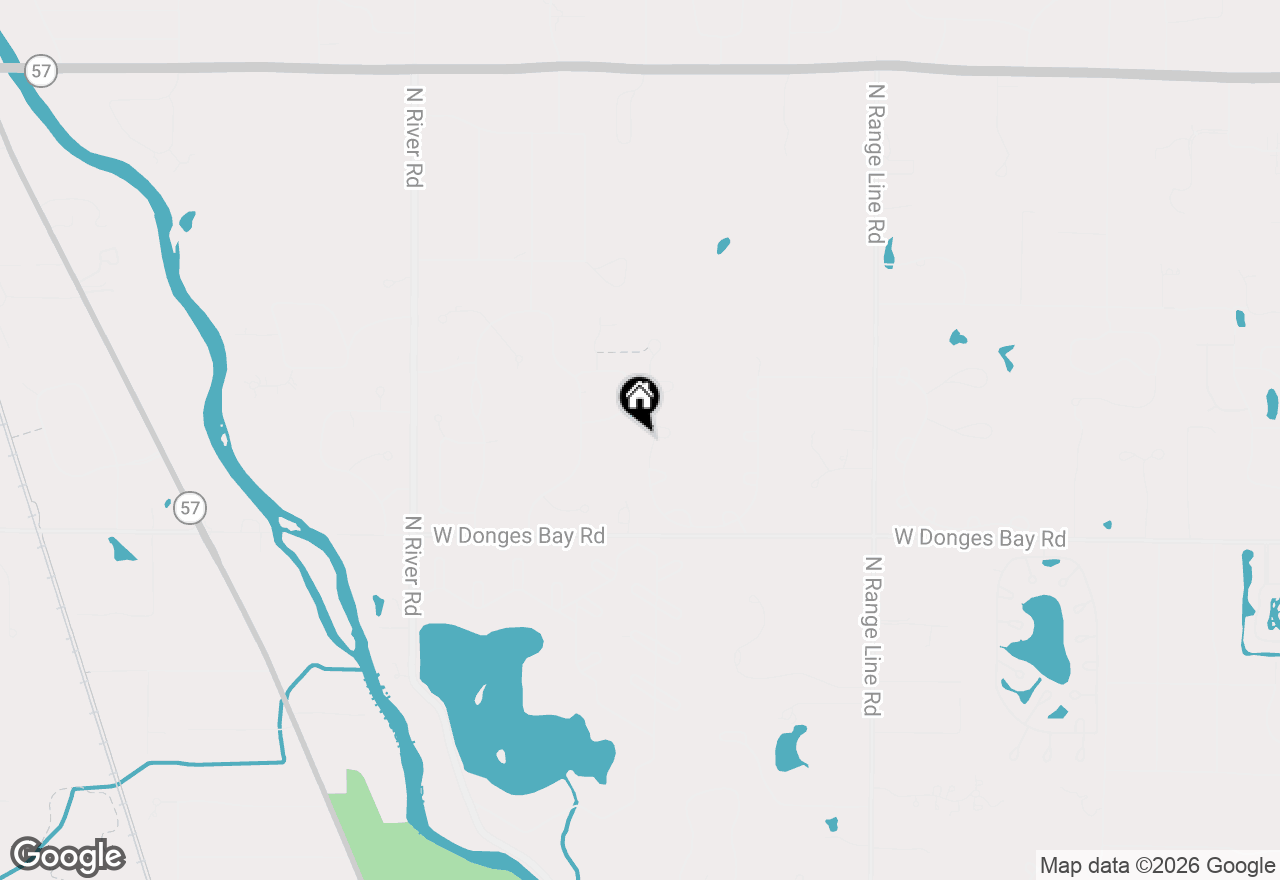 Map of 10525 N Fairway Ln, Mequon, WI 53092