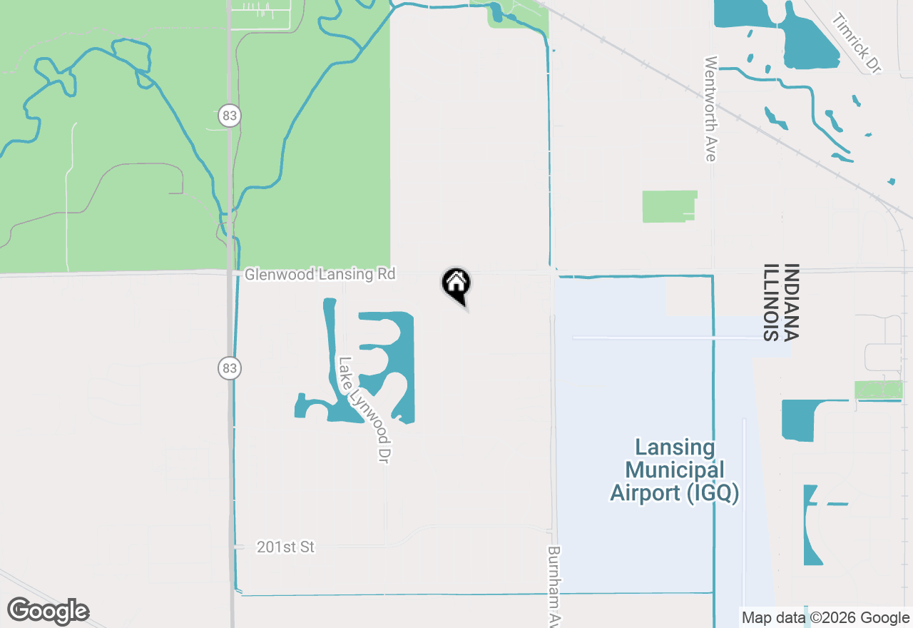 Map of 19500 Oakwood Avenue, Lynwood, IL 60411