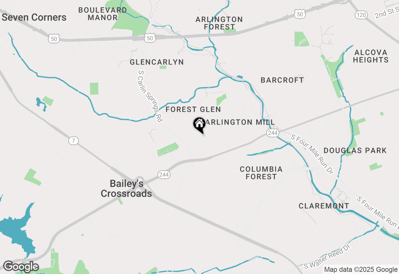 Map of 833 S Harrison Street, Arlington, VA 22204