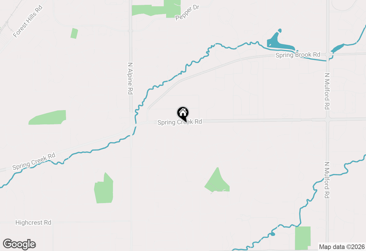 Map of 4843 Spring Creek Road, Rockford, IL 61114