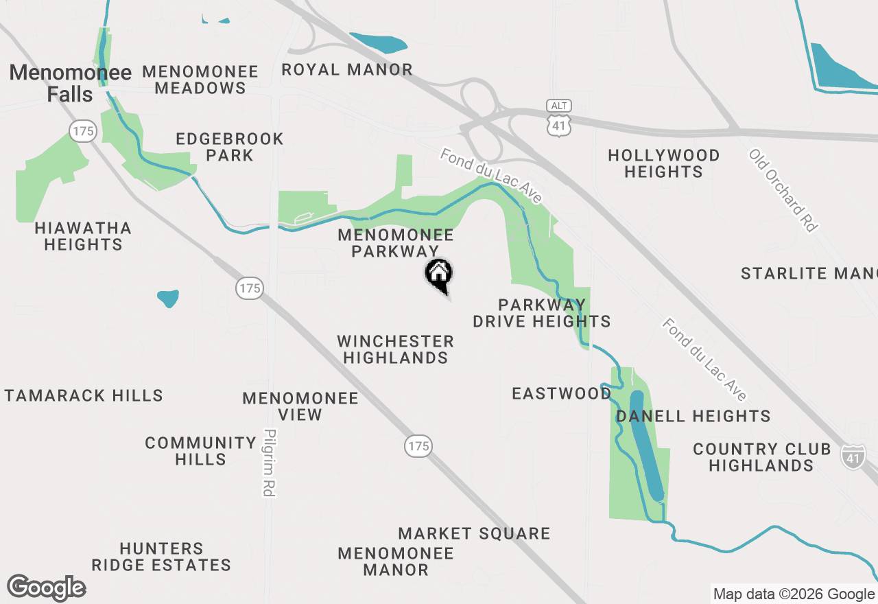 Map of W147N8355 Manchester Dr, Menomonee Falls, WI 53051