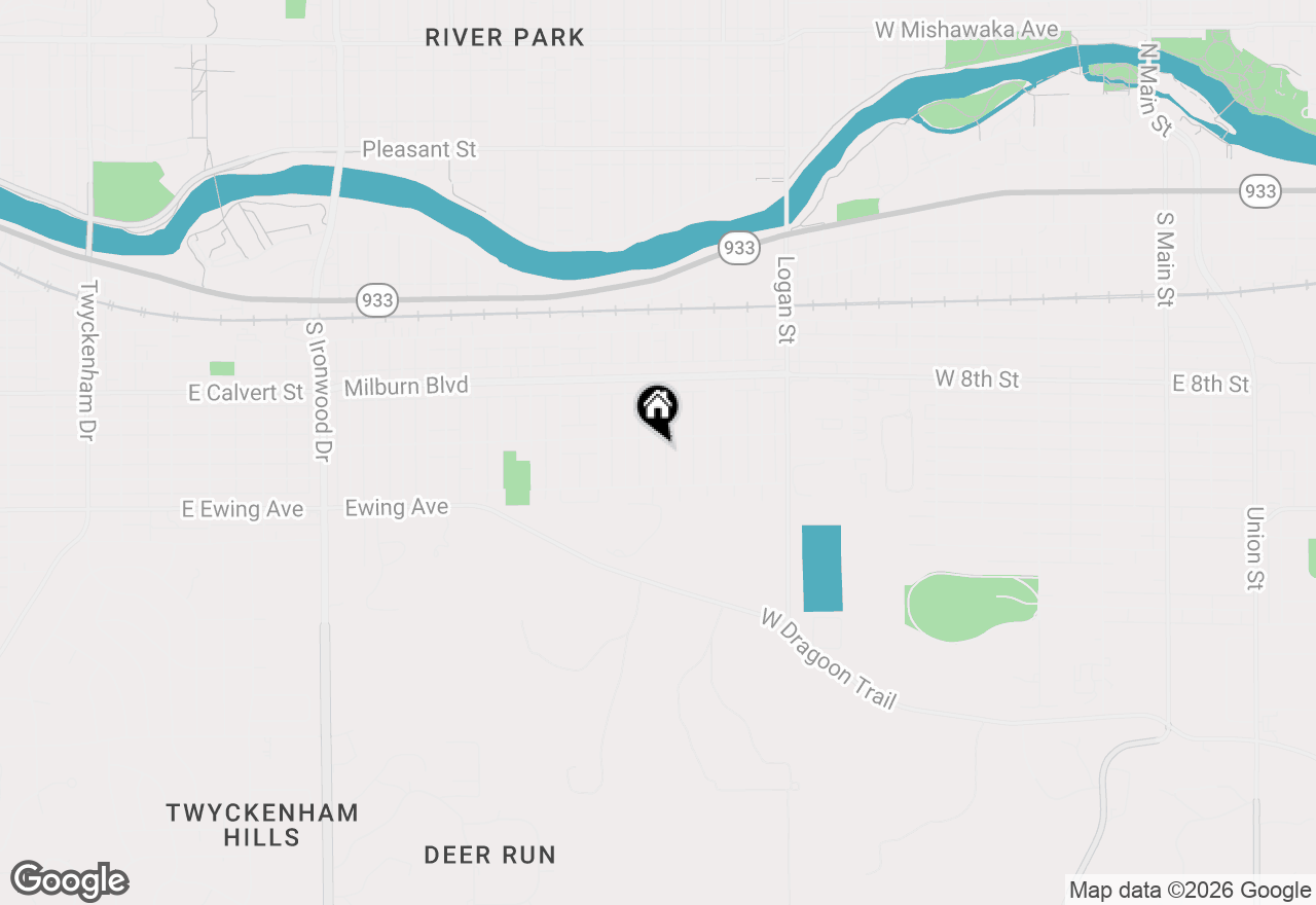 Map of 912 Reddick Street, Mishawaka, IN 46544