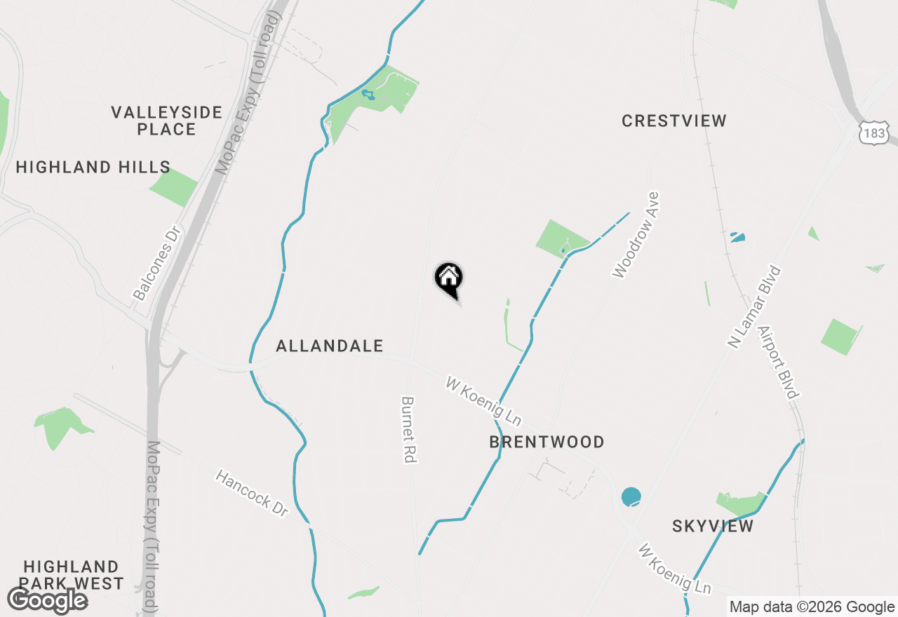 Map of 2010 Alegria Rd, Austin, TX 78757