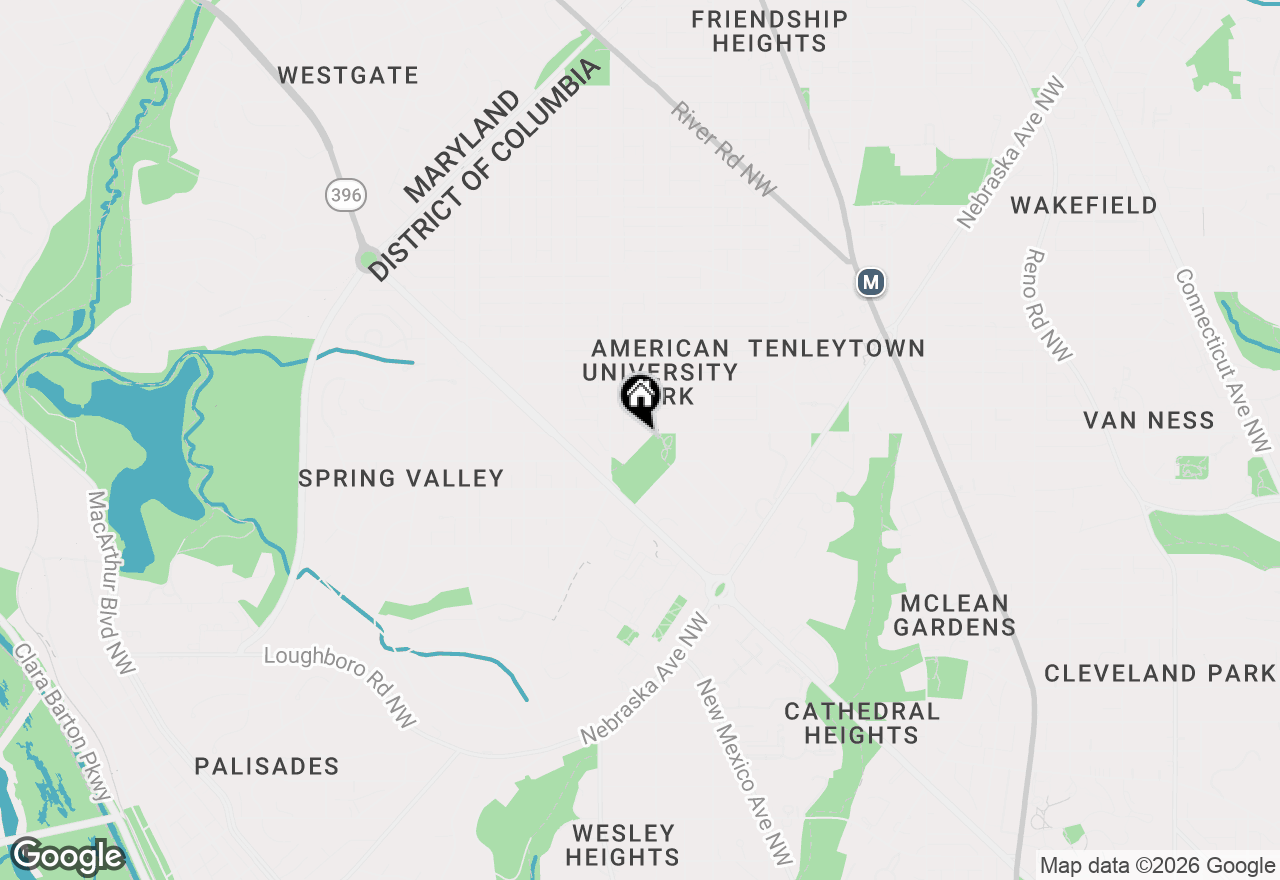 Map of 4512 Van Ness Street Nw, Washington, DC 20016