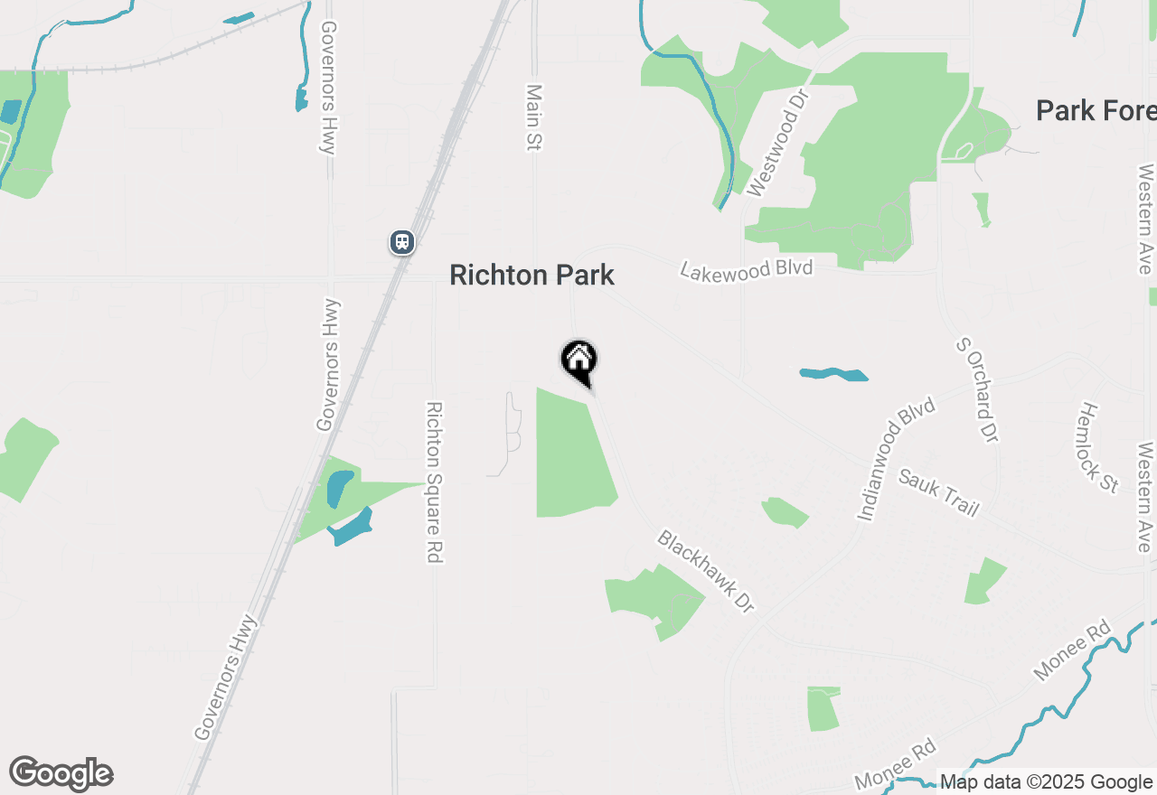 Map of 1 Saginaw Place, Park Forest, IL 60466