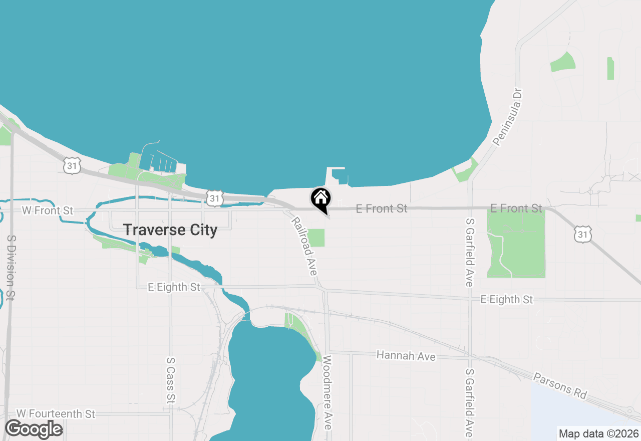 Map of 100 Hope Street, Traverse City, MI 49686