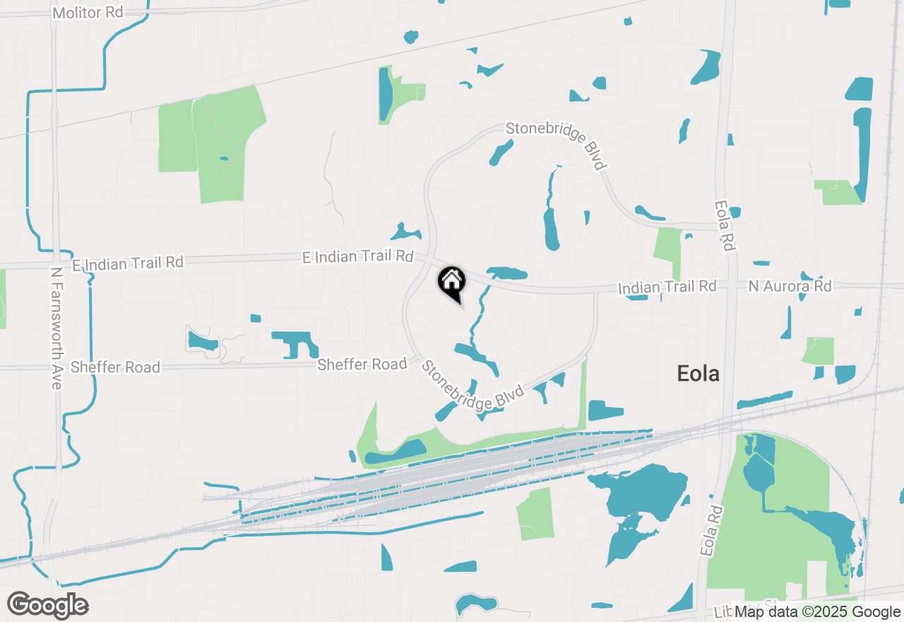 Map of 1103 Courtland Place, Aurora, IL 60502