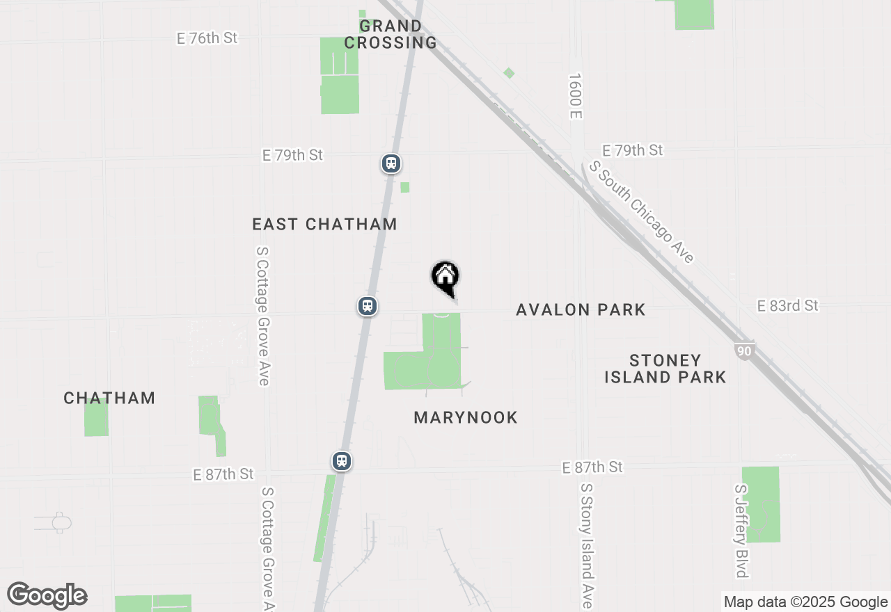Map of 8253 S Avalon Avenue, Chicago, IL 60619
