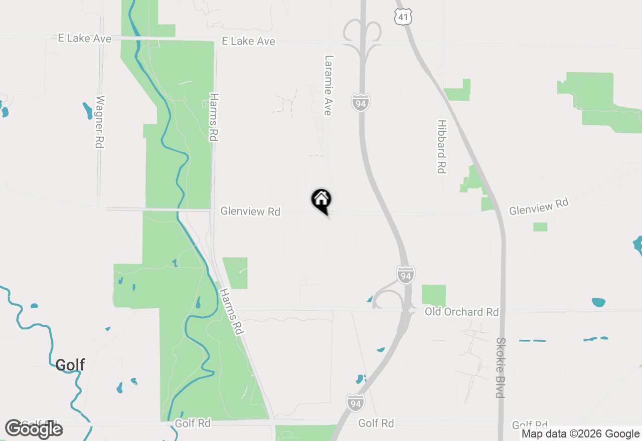Map of 734 Laramie Avenue, Glenview, IL 60025