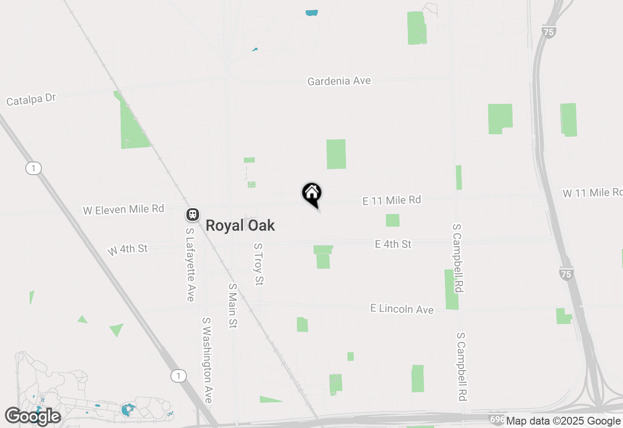 Map of 120 Kayser Avenue, Royal Oak, MI 48067