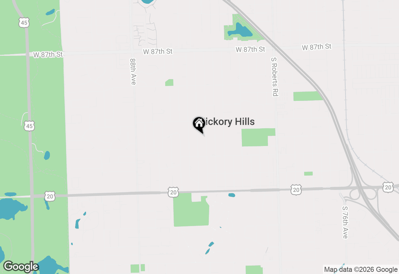 Map of 9205 S 84th Court, Hickory Hills, IL 60457