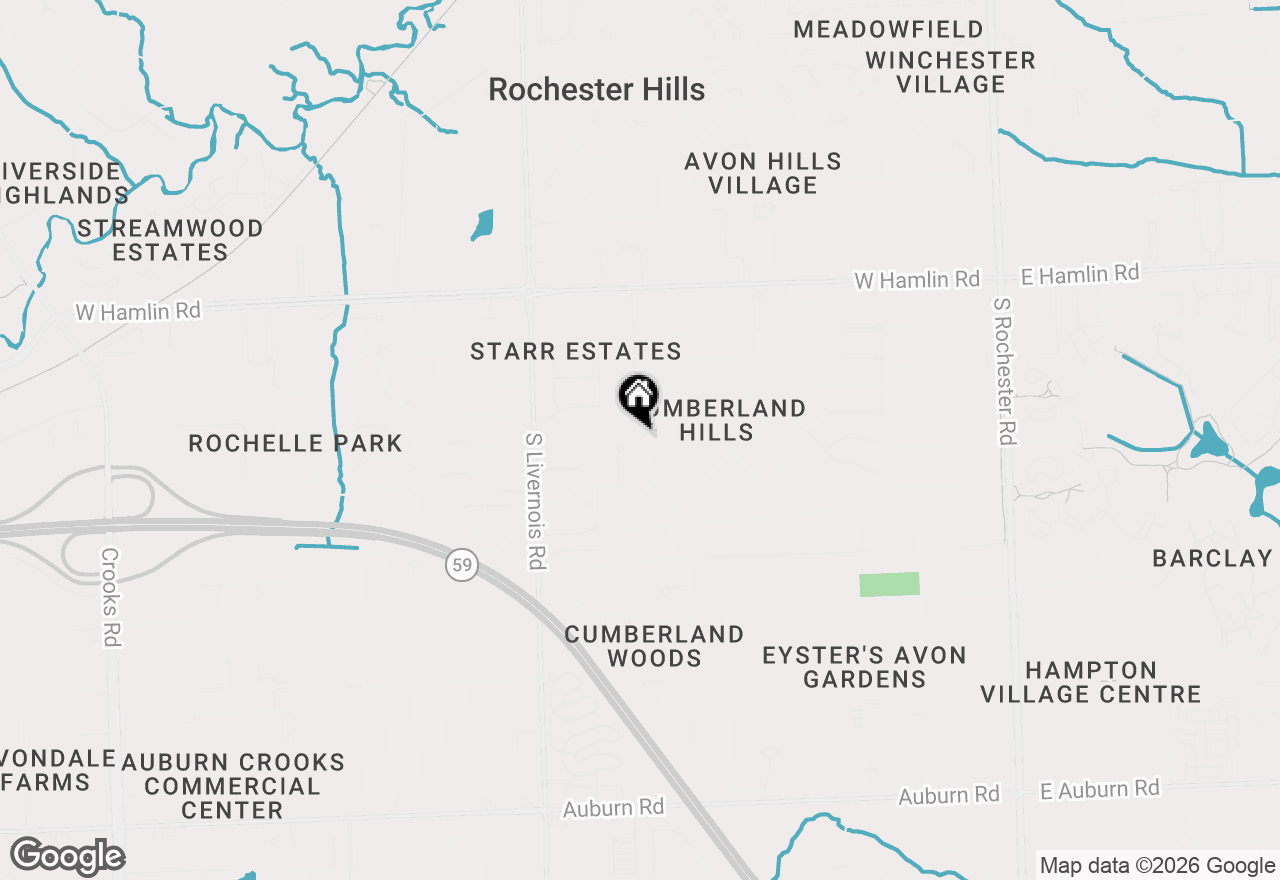 Map of 2238 Flanders Drive, Rochester Hills, MI 48307