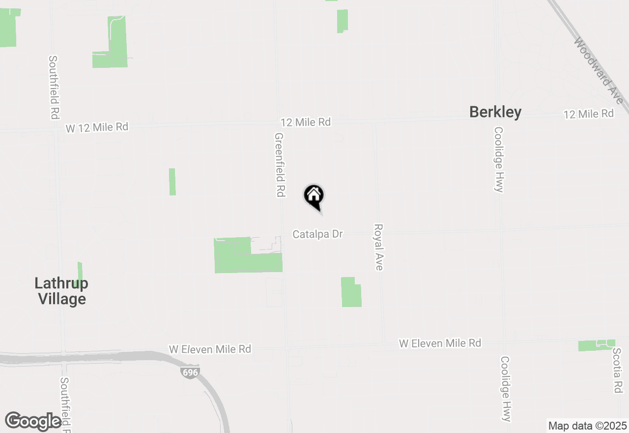 Map of 2716 Thomas Avenue, Berkley, MI 48072