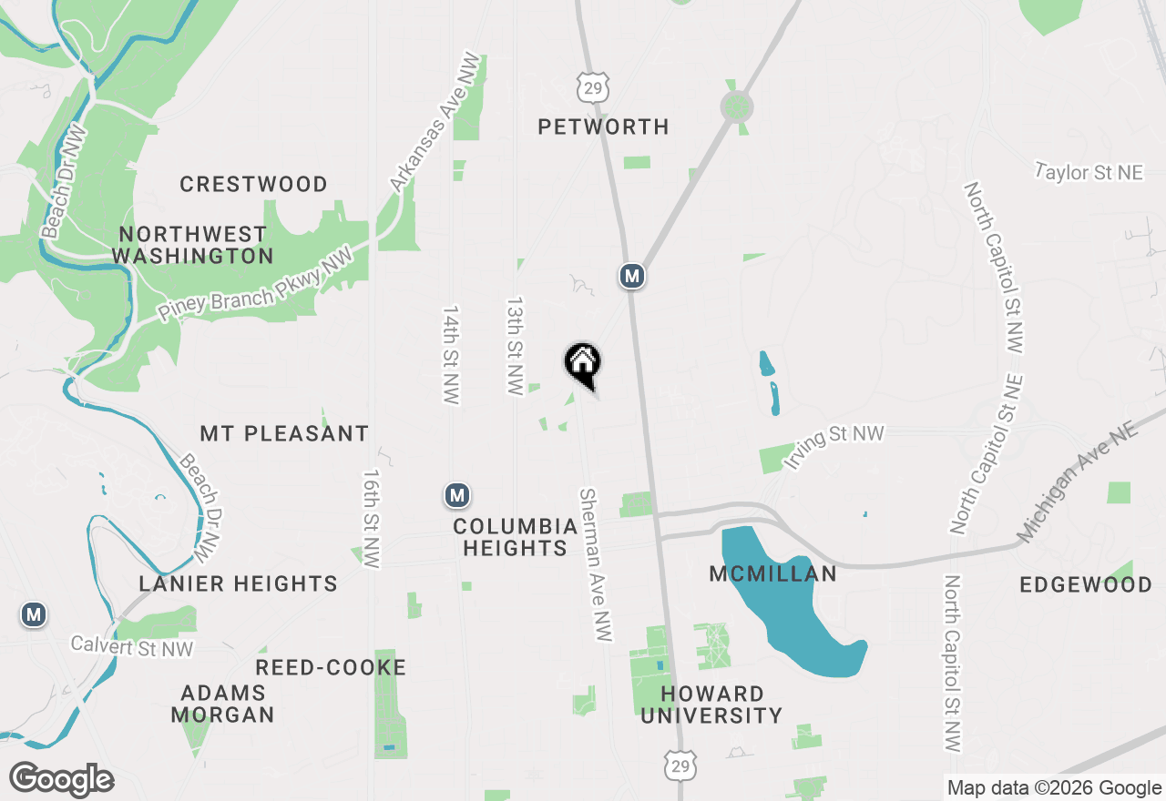 Map of 3415 Sherman Avenue Nw #2, Washington, DC 20010