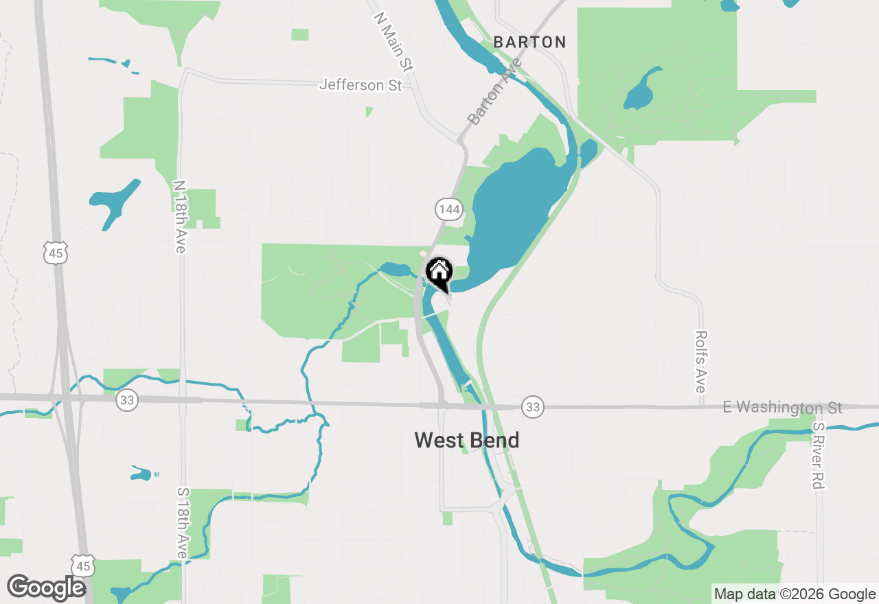 Map of 690 Rivershores Dr #201, West Bend, WI 53090