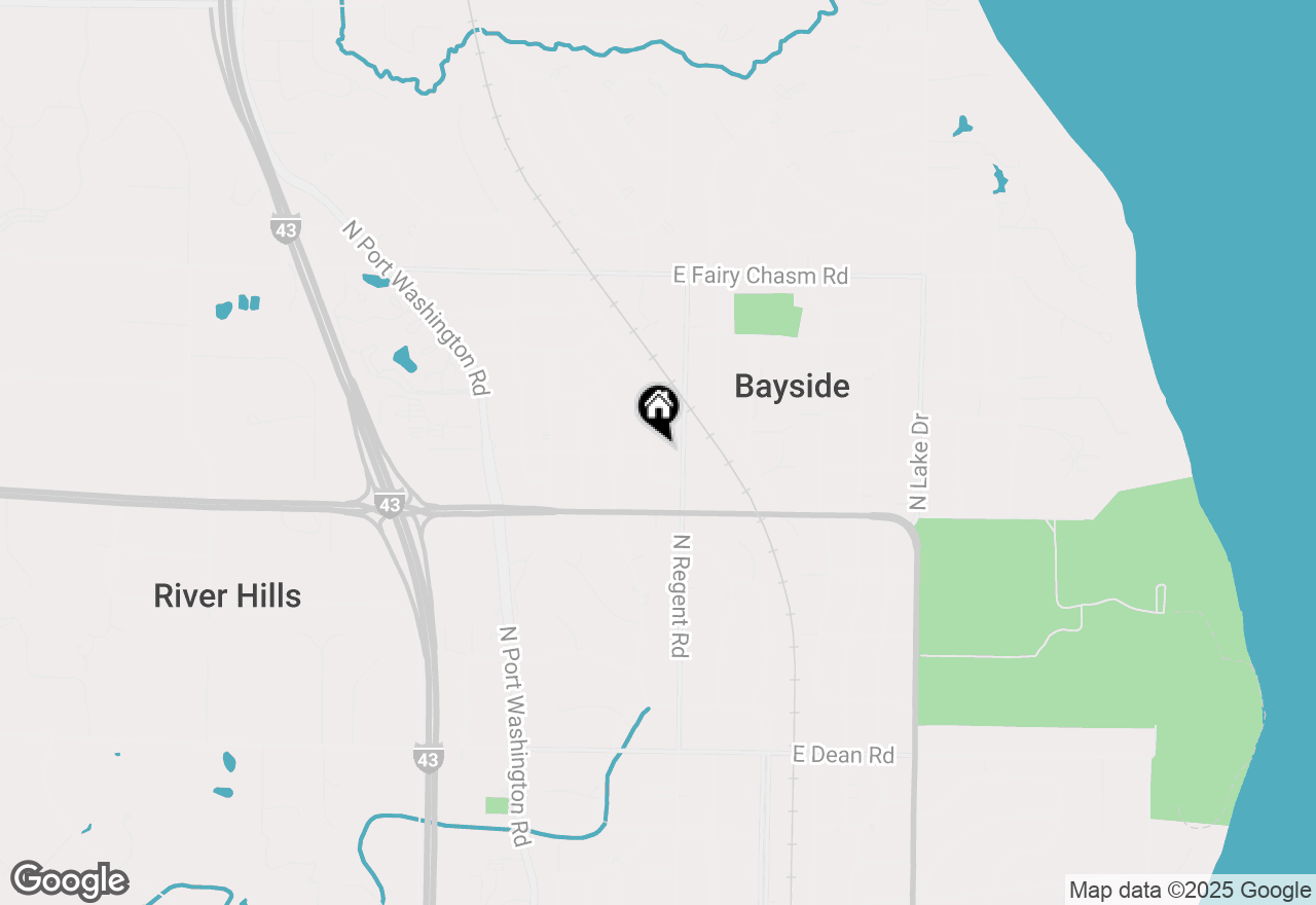 Map of 8900 N Malibu Dr, Bayside, WI 53217