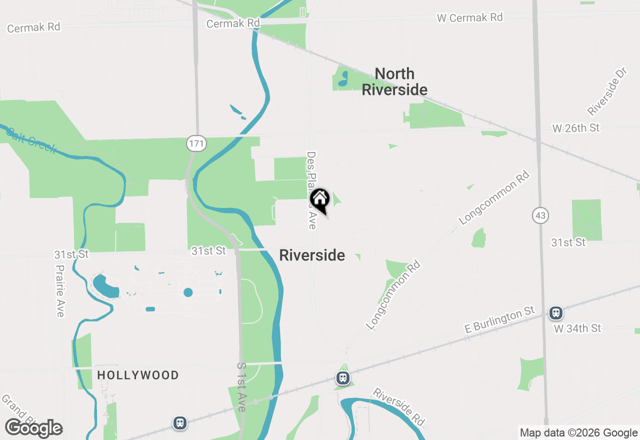 Map of 305 Desplaines Avenue, Riverside, IL 60546