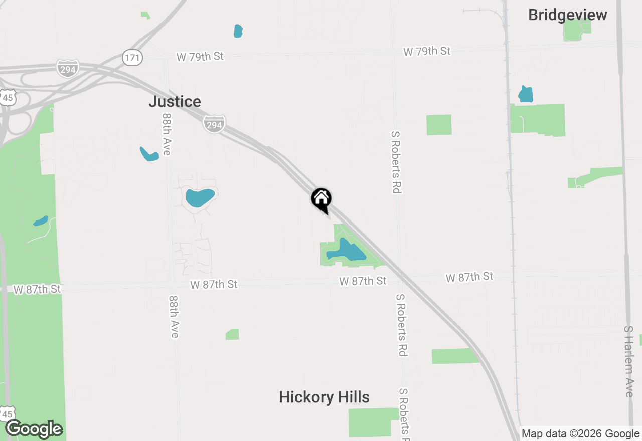 Map of 8230 W 85th Street, Hickory Hills, IL 60457