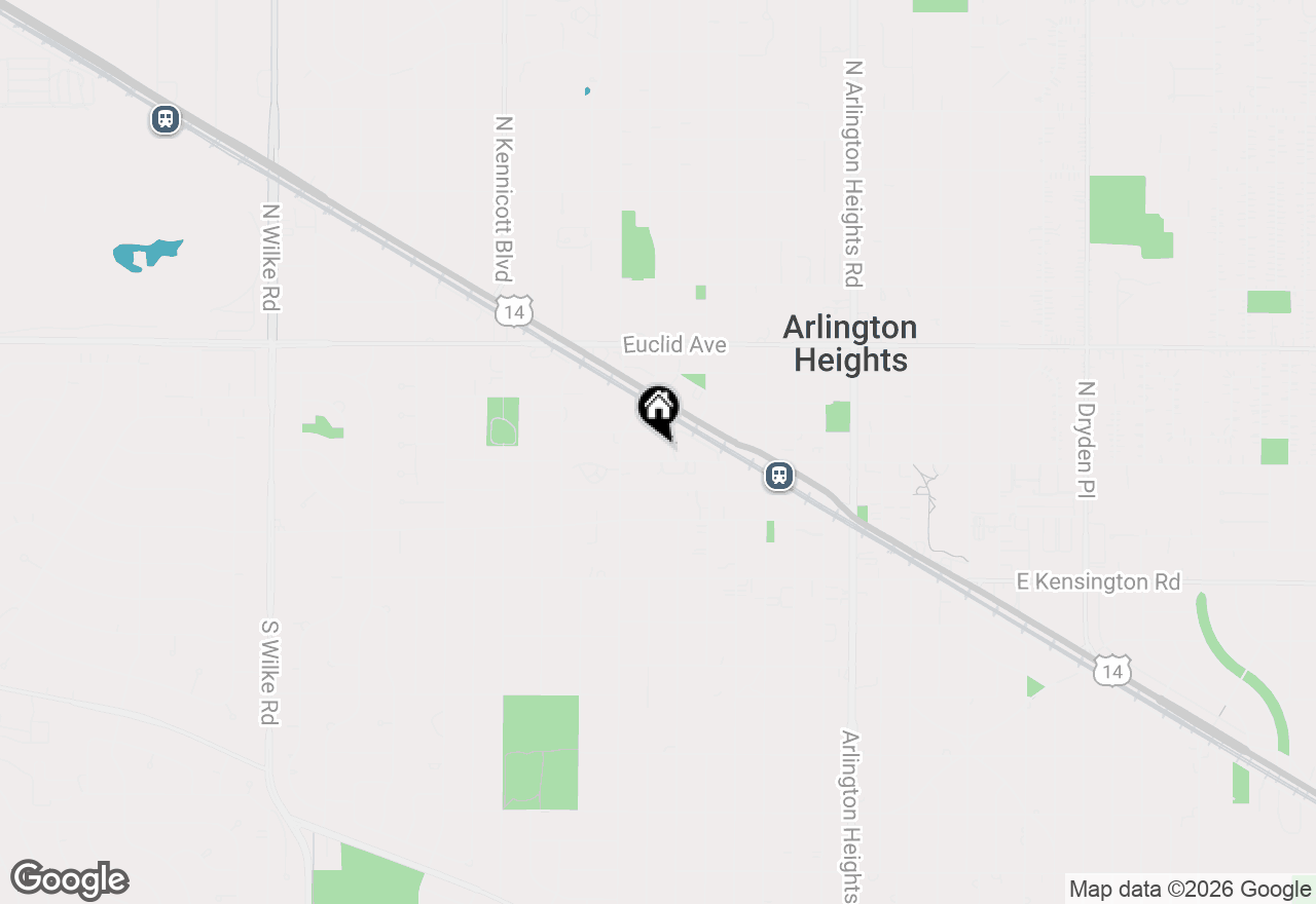 Map of 502 W Miner Street #2A, Arlington Heights, IL 60005