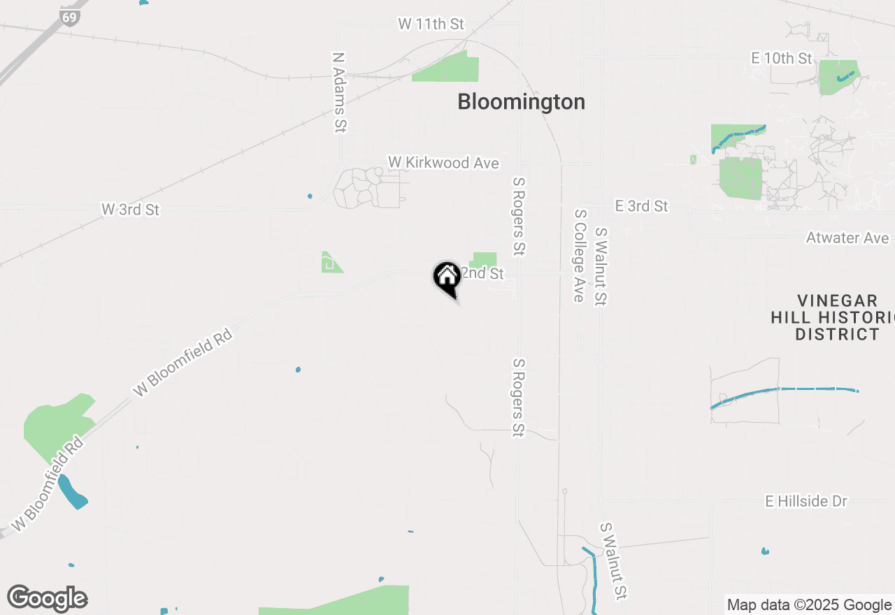 Map of 822 W 1st Street #2, Bloomington, IN 47403