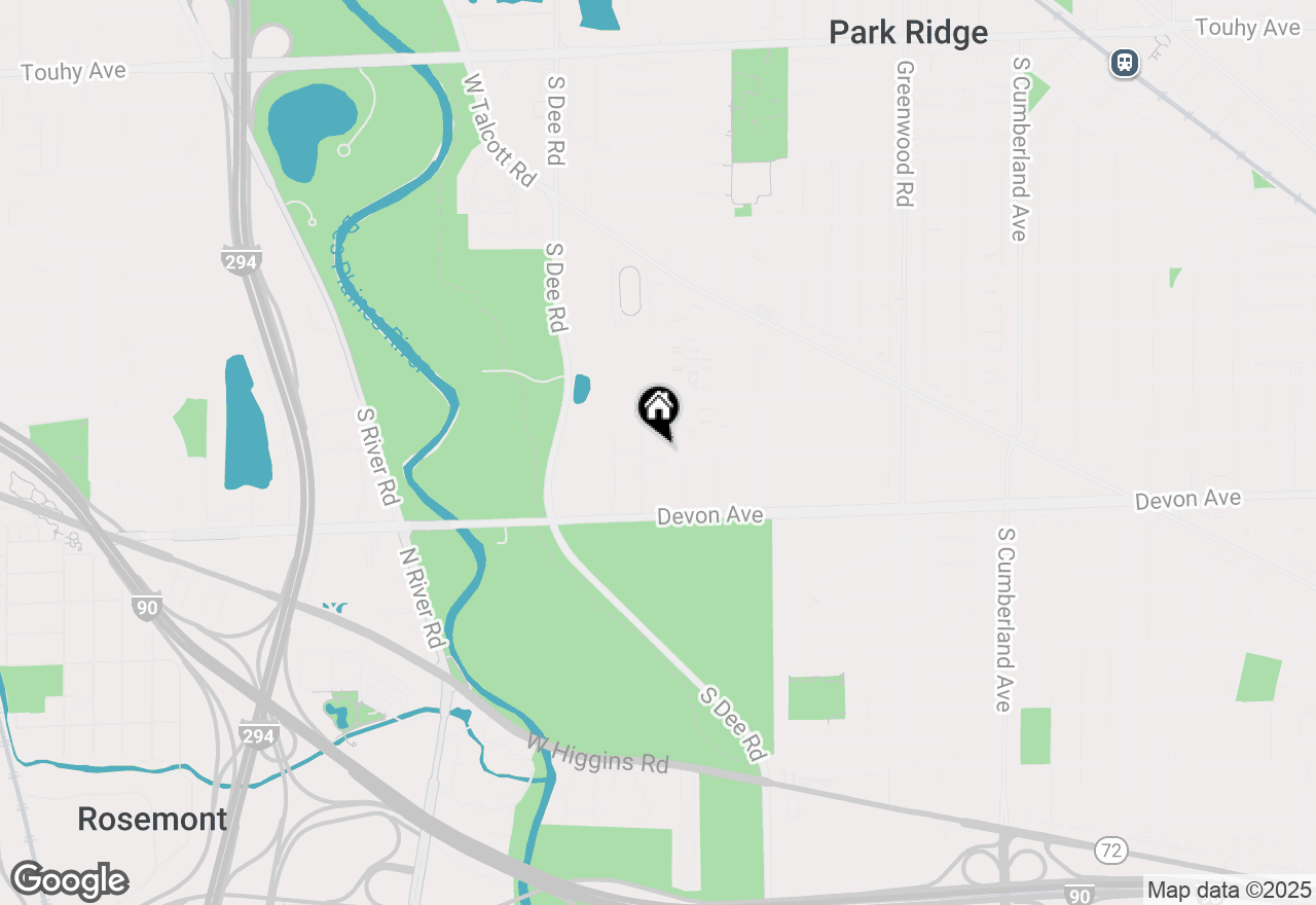 Map of 1012 S Hamlin Avenue, Park Ridge, IL 60068