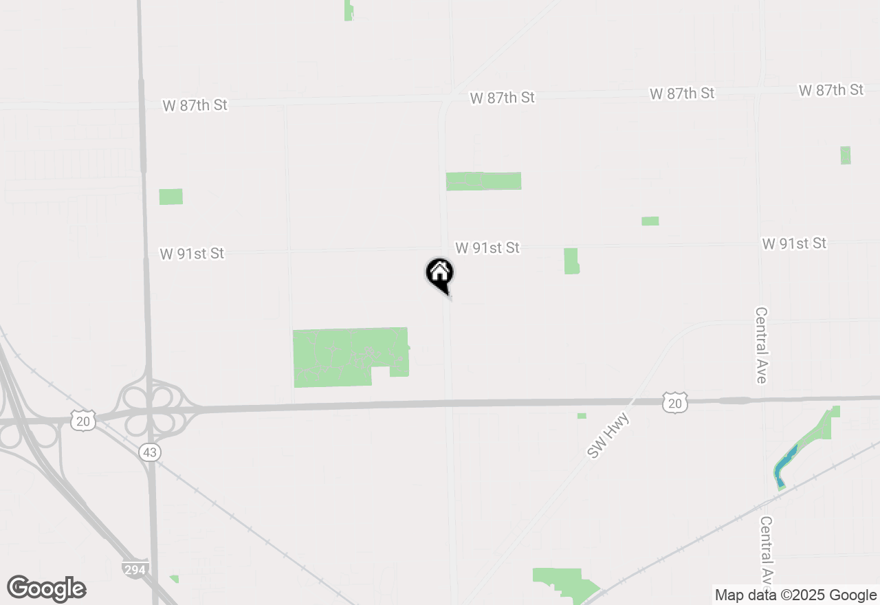 Map of 9228 Ridgeland Avenue, Oak Lawn, IL 60453