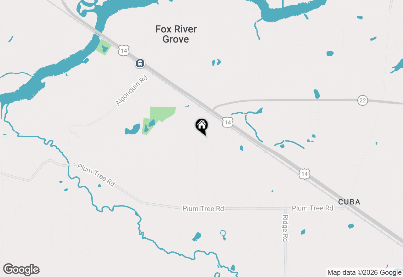 Map of 132 Wagon Wheel Lane, Barrington, IL 60010
