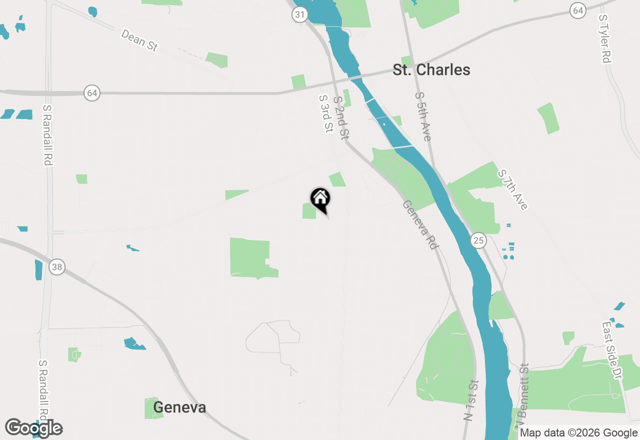 Map of 938 S 5th Street, St. Charles, IL 60174