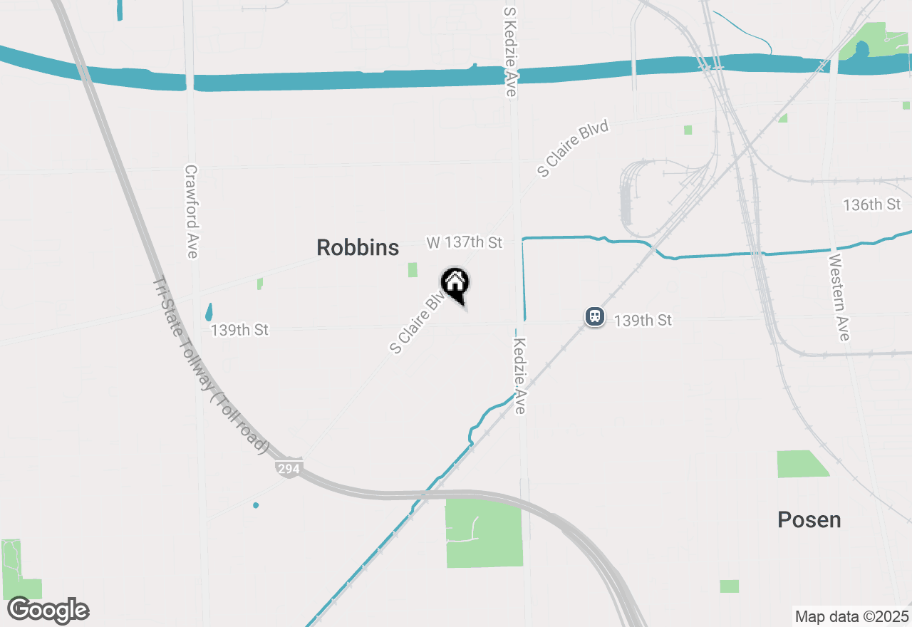 Map of 13834 Turner Avenue, Robbins, IL 60472