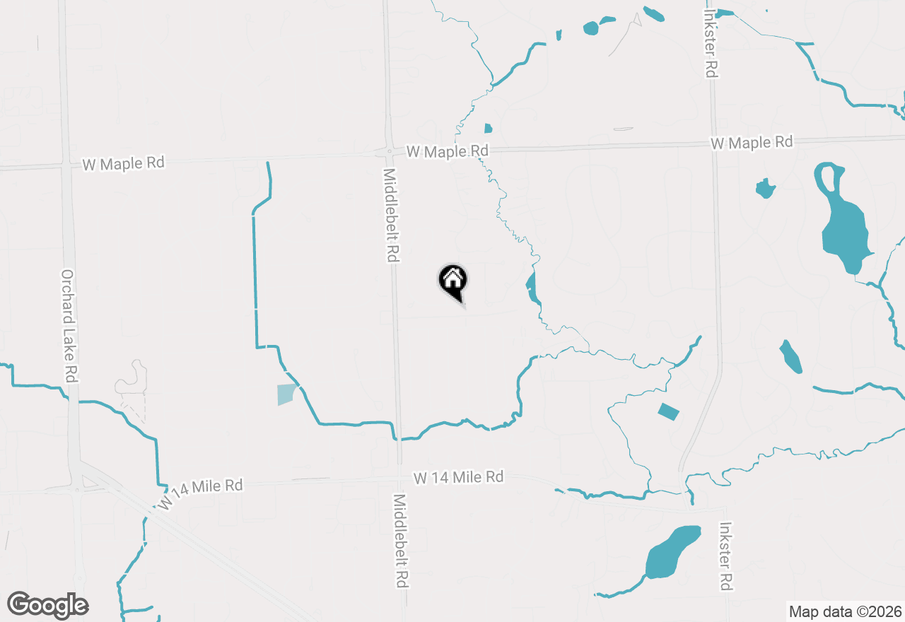 Map of 6974 Woodside Trail, West Bloomfield, MI 48322