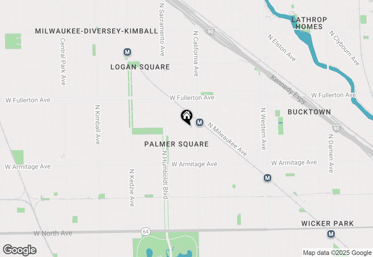 Map of 2160 N Mozart Street #3, Chicago, IL 60647
