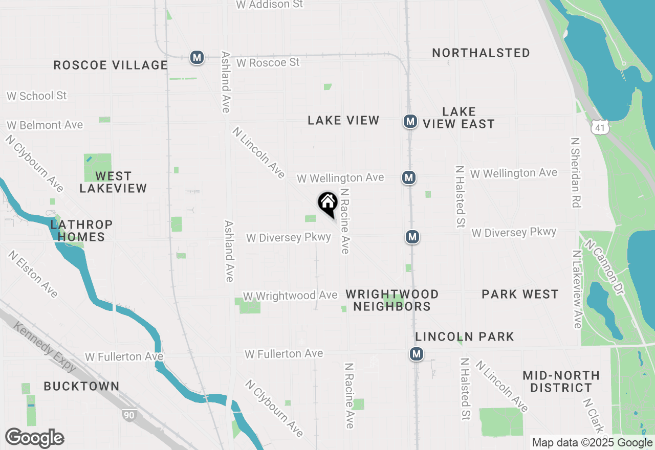 Map of 2840 N Lincoln Avenue #E, Chicago, IL 60657